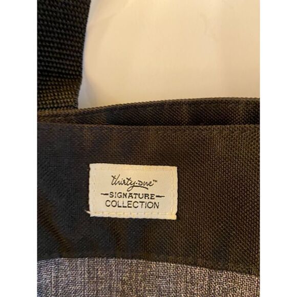 Thirty-one tote Monogram "H" size 20"x14" Gray Black - Picture 4 of 8